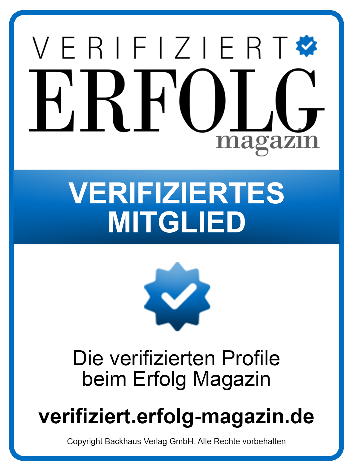 Siegel vom "ERFOLG-magazin"